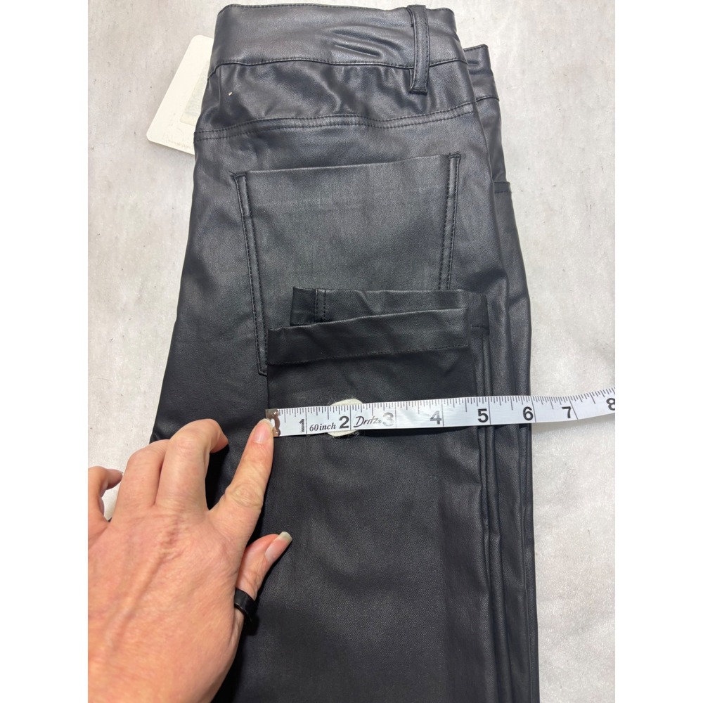 GB Black Faux Leather Skinny Pants High Rise Size 11 GB4576CDN2 NEW - Picture 11 of 11